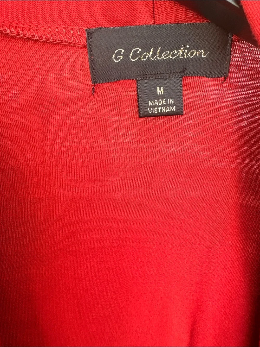 GG Collection Open-Front Red Cardigan - Picture 5 of 7